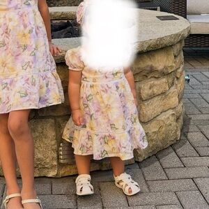 Janie and Jack Pastel Floral Dress in Yellow, Lilac & Green